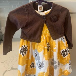 Carter’s dress & sweater 12mo